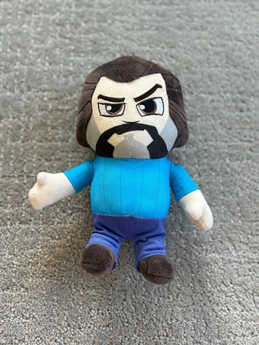 NEW Minecraft Movie Steve Plush Jack Black Stuffed Figure 8.5” x 10"  Video Game